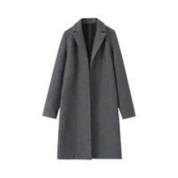 Trench Coat Feminino Vintage Longo - Decote em V, Manga Comprida e Estilo C