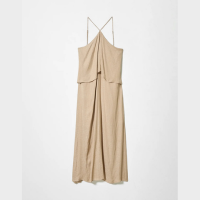 Vestido Acetinado Babados