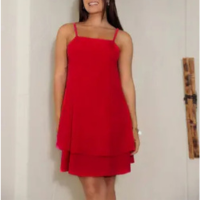 Vestido curto alcinha babado fim de ano feminino fresco verão - MY BECCA