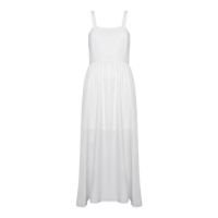 VESTIDO LONGO ACETINADO DE ALÇA COM BOTÕES