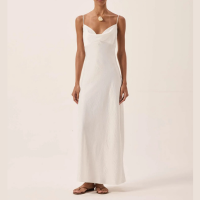 Vestido Martina Satin Ostra