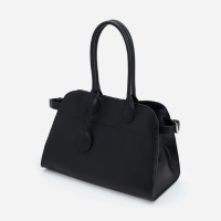 Bolsa Stachel Grande com Detalhes Metalizados Preto