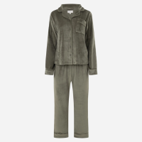 Pijama Americano Longo em Plush Verde