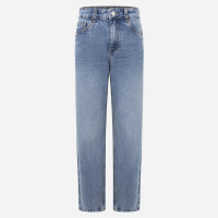 Calça Reta em Jeans com Cintura Média Claro