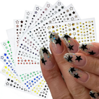 Adesivos Star Nail, 12 Folhas, Adesivos 3d Nail Star E Decal