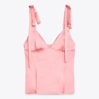 TOP ACETINADO COM LAÇOS