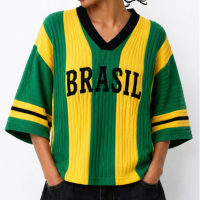 Blusa Brasil Tricot Feminina Listrada