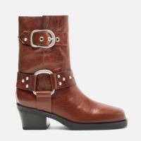 Bota Marrom Couro Cano Curto Montaria West