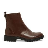 Bota Coturno Tratorada Marrom Couro Pelica Premium