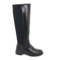 Bota Montaria Feminina Cano Longo Salto Baixo Confortável Preta