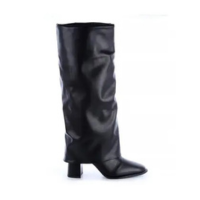 Bota Capa Salto Bloco Riley Preto - Damannu Shoes