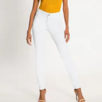 Calça branca jeans feminina skinny sempre branco lunender 67317