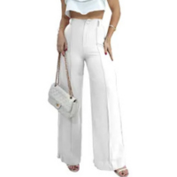 Calça Feminina Pantalona Social Alfaiataria Cós Alto Duna - Swiss Boutique