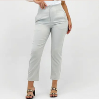 Calça Malwee Reta Alfaiataria em Tecido Feminina