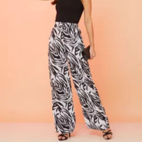 Calça pantalona alfaiataria estampa zebra print - Gringa.com