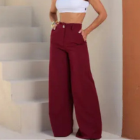 Calça pantalona social alfaiataria premium cintura alta casual moda elegant