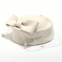 Clariva 1 Peça Chapéu Fascinator Elegante de Estilo Britânico com Laço e Re