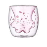 Copo De Vidro Parede Dupla Formato Criativo De Patinha 240ml - Home