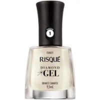Esmalte Risqué Diamond Gel Branco Camafeu Cintilante 9,5ml