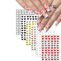 Generic 6 adesivos de unhas de coração, adesivos de arte de unhas de coraçã