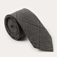 Gravata masculina com linho - cinza