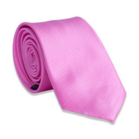 Gravata Slim Masculina Listrada Rosa Claro Social Presente Com Caixa ou Kit