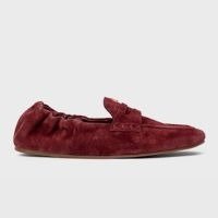 Loafer Ripple Icon Couro Suede Vinho Mahogany