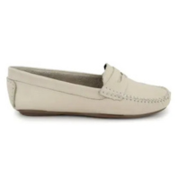 Mocassim Feminino Conforto Couro Branco Drive Macio casual Granado - Julia