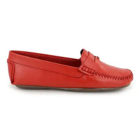 Mocassim Feminino Conforto Couro Vermelho Drive Macio Casual Granado - Juli