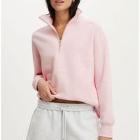 Moletom - Plush Half Zip Sweatshirt