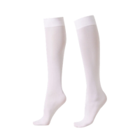 Meia Alta Em Microfibra Fio 60 - Branco