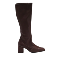 Bota Feminina Santa Lolla Cano Alto Salto Bloco Marrom