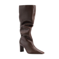 Bota Slouch Couro Marrom