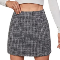 Saia De Tweed Moda Gringa - Moda Blogueira - - Genérico