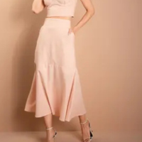 Saia Lily Midi Alfaiataria - Rosa - Amey