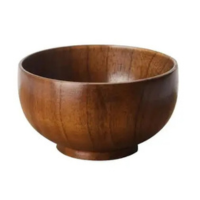 Tigela Bowl Japonesa De Madeira Sopa Bowls 14cm 500ml Para Sopa - HM