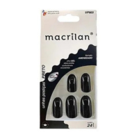 Unhas Postiças Macrilan Formato Amendoado UP803 - Preto