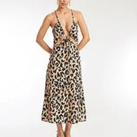 Vestido midi decotado onça - all is love