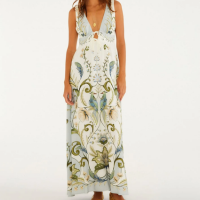 Vestido Longo Estampado Milena