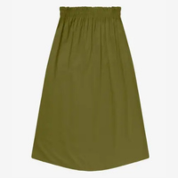 Saia Midi Feminina Em Viscose Sarjada Rovitex Verde