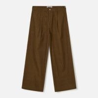 CALÇA WIDE LEG DE SARJA | ESTAMPA MONOGRAMA H