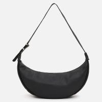 BOLSA MEIA LUA DE COURO | PRETA