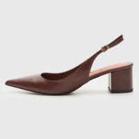 Scarpin Feminino Santa Lolla Slingback Marrom