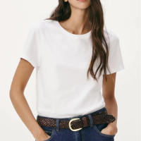Camiseta Básica Feminina Slim World - Branco
