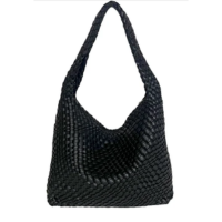 Bolsa Feminina Hobo Tressê Preta 2 em 1: Sofisticação e Versatilidade