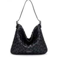 Bolsa Hobo Tressê Grande Preto