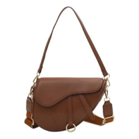 Purfanree Mulheres Moda Pequena Bolsa De Embreagem Sela Bols Marrón.