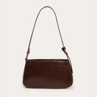 Bolsa feminina P baguete básica - Marrom Escuro
