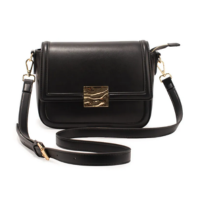 Bolsa Tiracolo Enfeite Preto