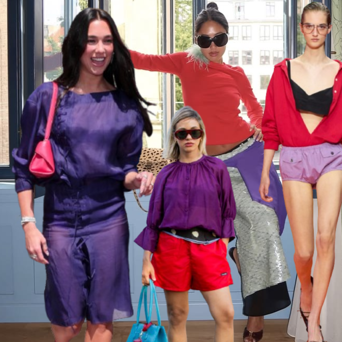 Vermelho e roxo é o combo de cores que você vai amar usar no dia a dia
